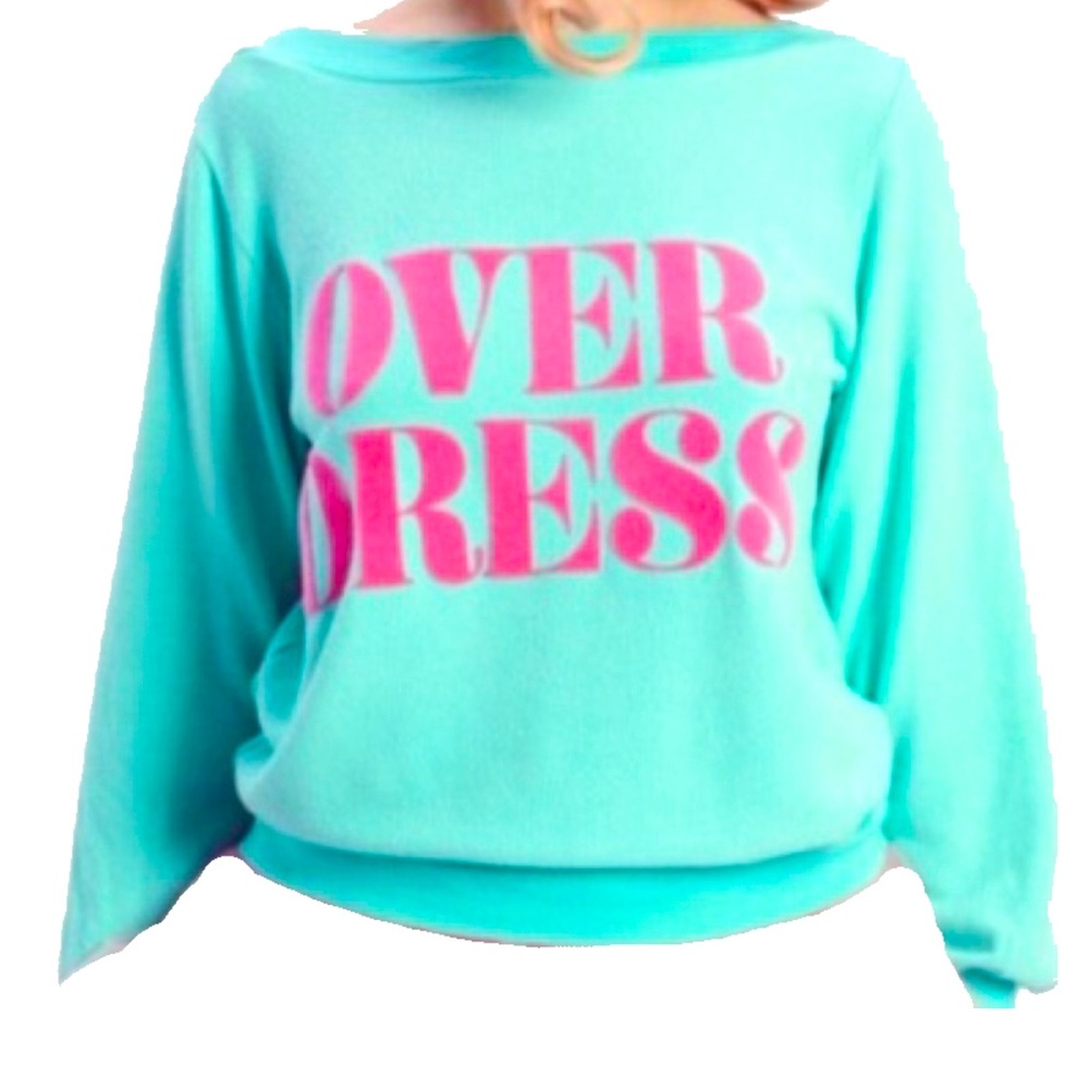 Wildfox Over Dress Teal Sweater